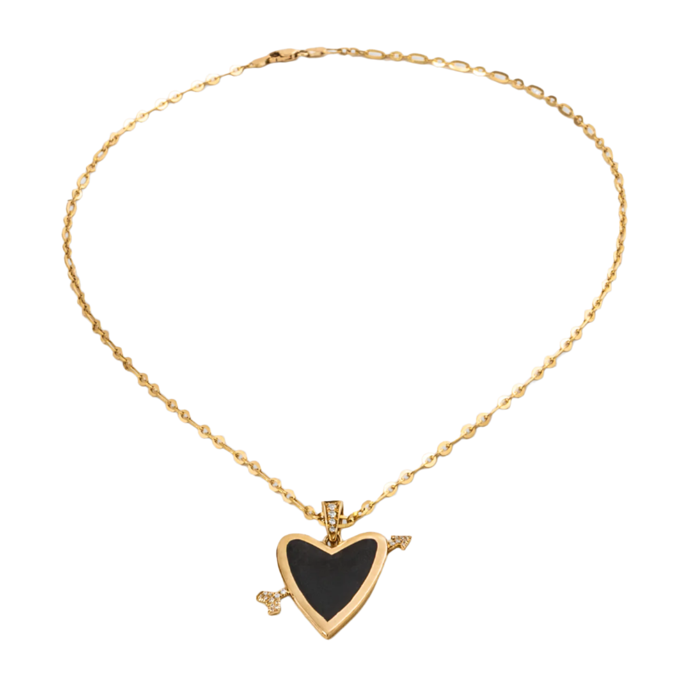 Collar Corazón de Cupido - Negro