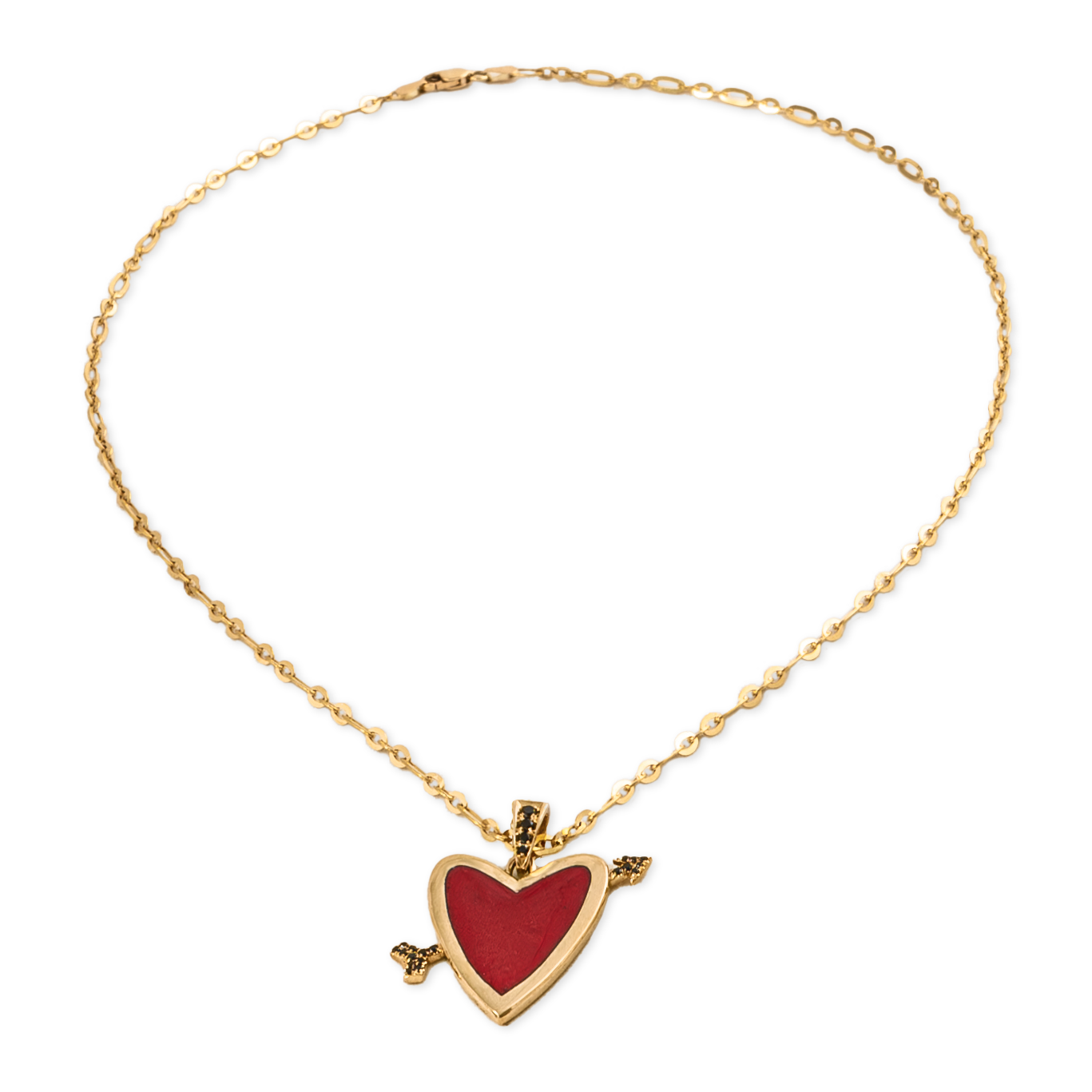 Collar Corazón de Cupido - Rojo