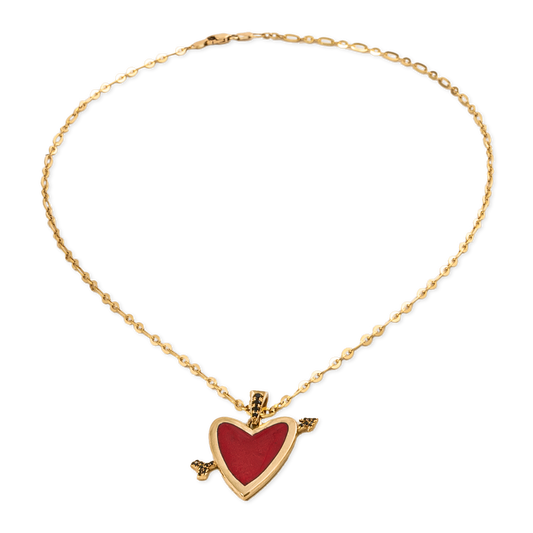 Collar Corazón de Cupido - Rojo