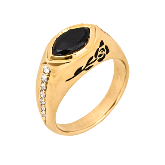 Black Rose signet ring