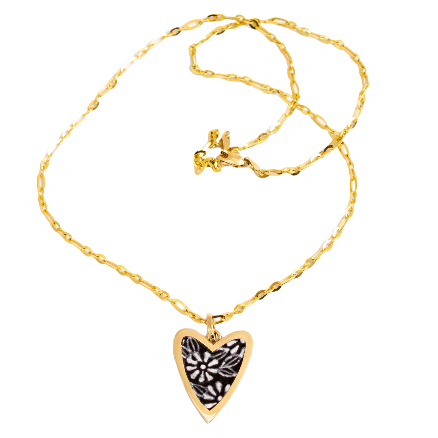 Talavera Heart necklace - black