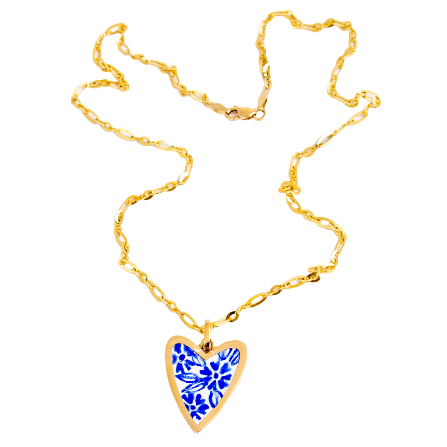 Collar Talavera Corazón - azul