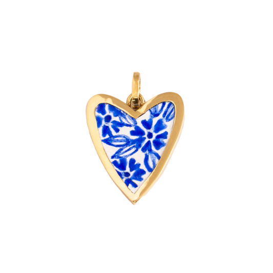 Colgante Talavera Corazón - azul